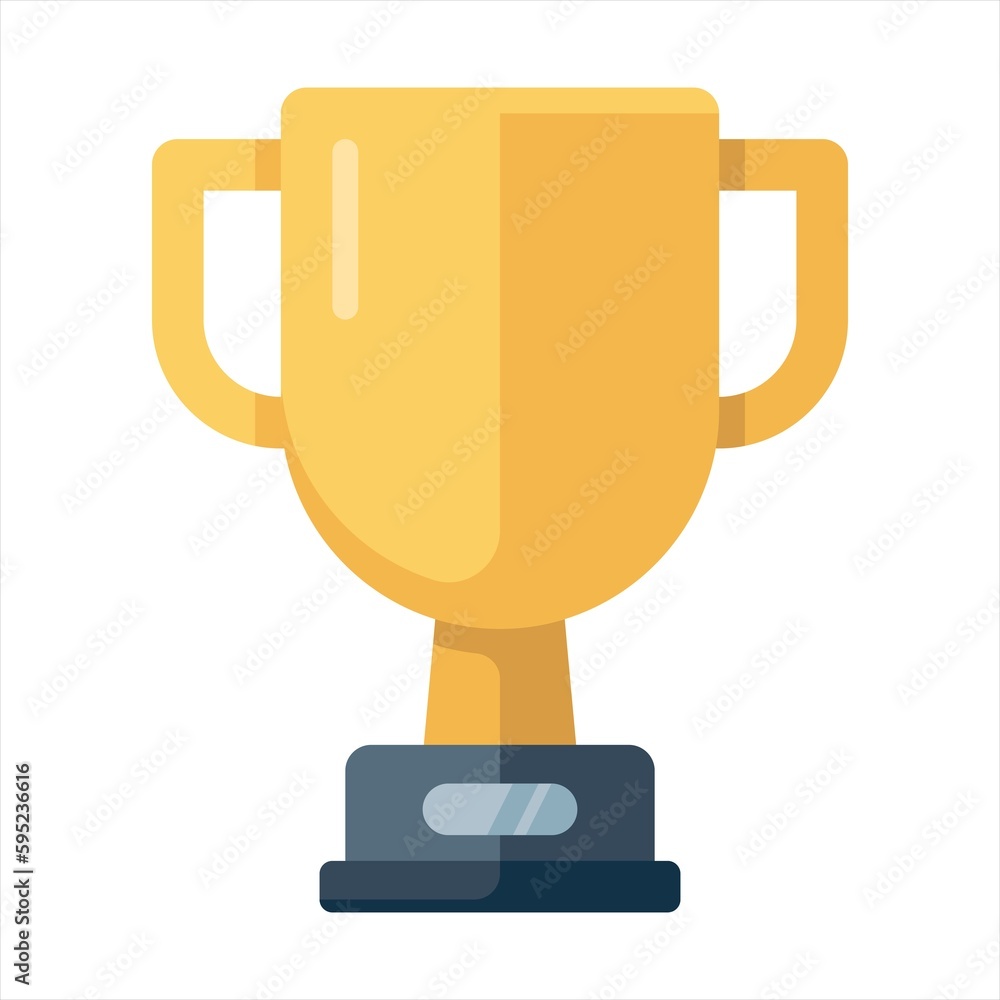 Best simple champion cup winner trophy award and victory. Illustration Vector