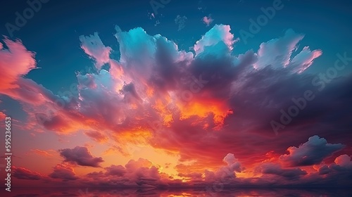 Fantastic view Beautiful sunset sky twilight times sky and clouds in dramatic background