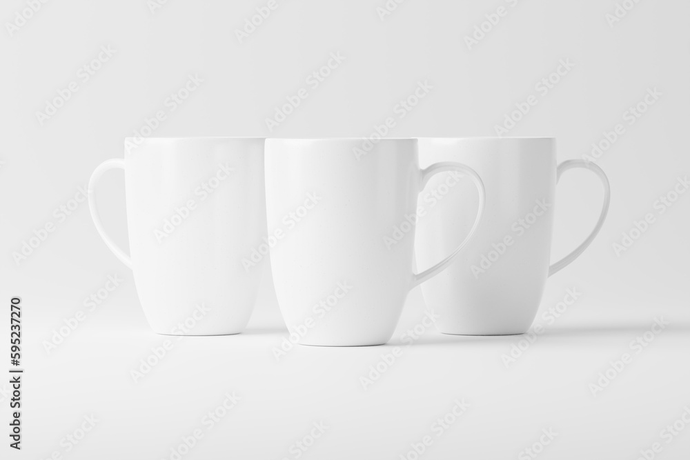 Obraz premium Ceramic Mug Cup For Coffee Tea White Blank 3D Rendering Mockup