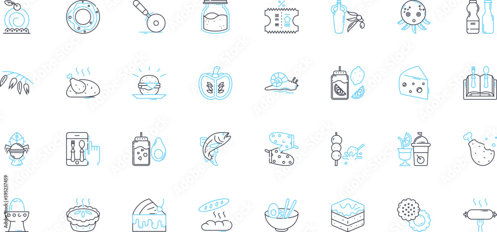 Bakeware linear icons set. Muffin, Cake, Bread, Pie, Pastry, Tart, Cupcake line vector and concept signs. Roasting,Biscuit,Oven outline illustrations Bakeware linear icons set. Muffin, Cake, Bread, Pie, Pastry, Tart, Cupcake line vector and concept signs. Roasting,Biscuit,Oven outline illustrations