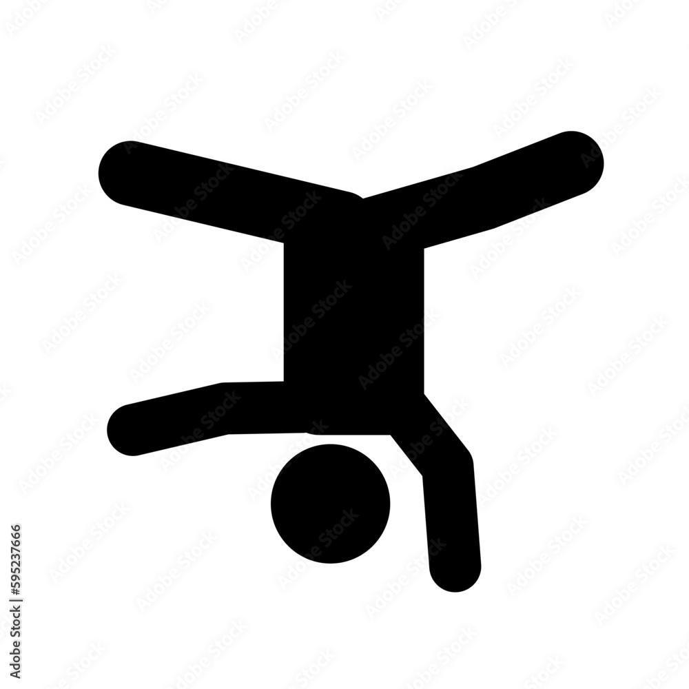 Handstand vector clip art, stick figure, pictogram, stickman Handstand vector clip art, stick figure, pictogram, stickman