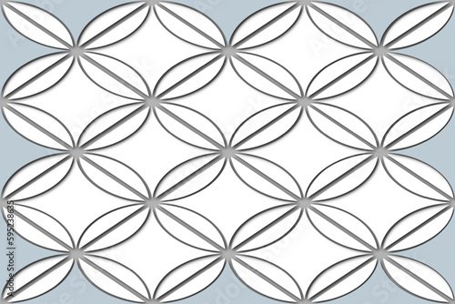 seamless pattern. Modern stylish abstract texture. Repeating geometric shapes with papercut style background