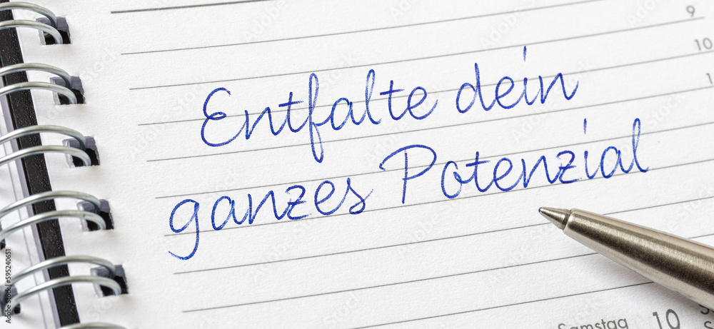 Eintrag in Terminkalender - Entfalte dein ganzes Potenzial Eintrag in Terminkalender - Entfalte dein ganzes Potenzial