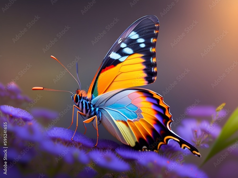 Obraz premium butterfly on flower