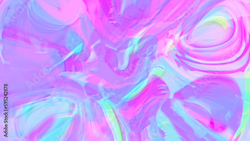 Creative rainbow marble iridescent glass colors flowing dynamic abstract background. Stylish pink magenta purple teal fluid backdrop 8k image