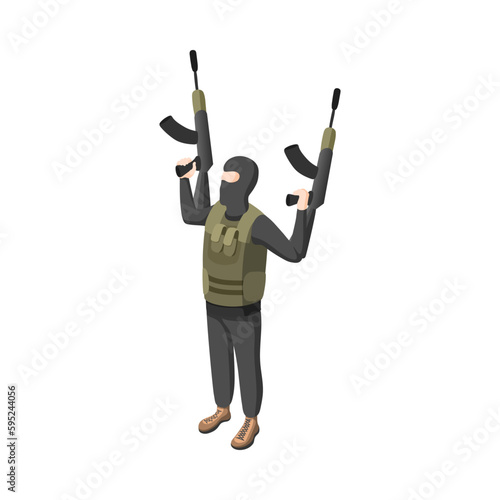 Terrorist Isometric Character