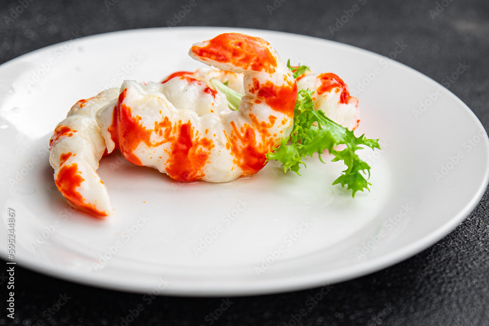 crab sticks shrimp shape seafood fresh meal food snack on the table copy space food background rustic top view crab sticks shrimp shape seafood fresh meal food snack on the table copy space food background rustic top view