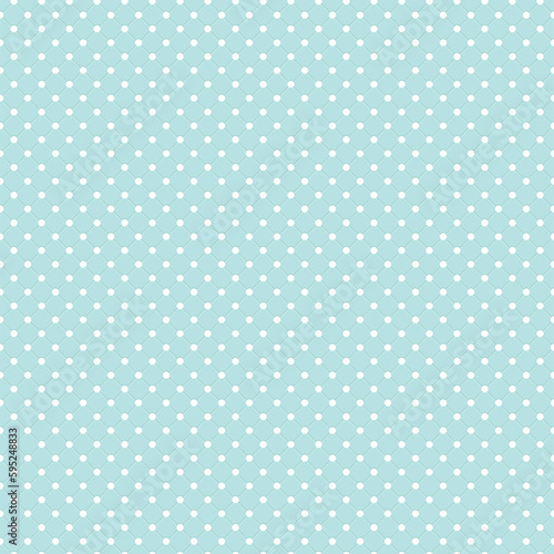 Blue Polka Dot Seamless Pattern Background	