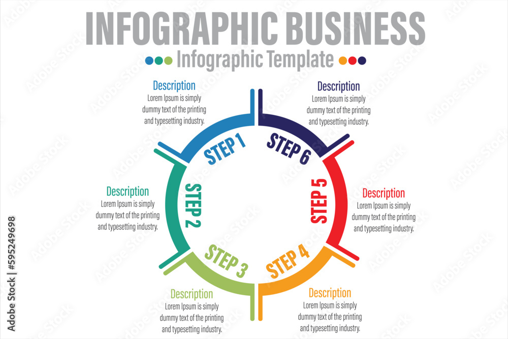 Circle diagram template with six steps, six 6 option, six 6 elements, infographic template for web, business, presentations Circle diagram template with six steps, six 6 option, six 6 elements, infographic template for web, business, presentations