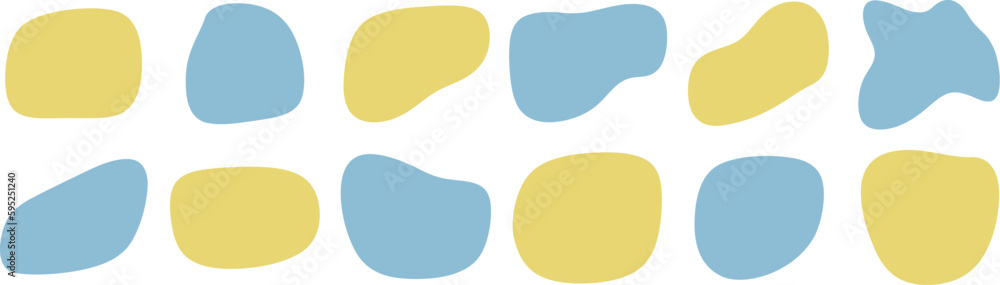 Set of cute abstract shapes.Vector loose frame. Set of cute abstract shapes.Vector loose frame.