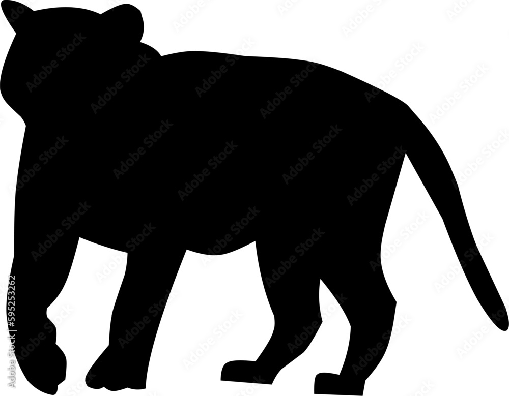 silhouette of tiger