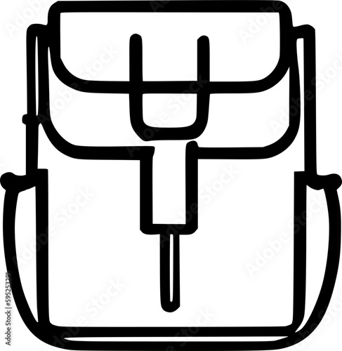backpack icon vector symbol design illustration