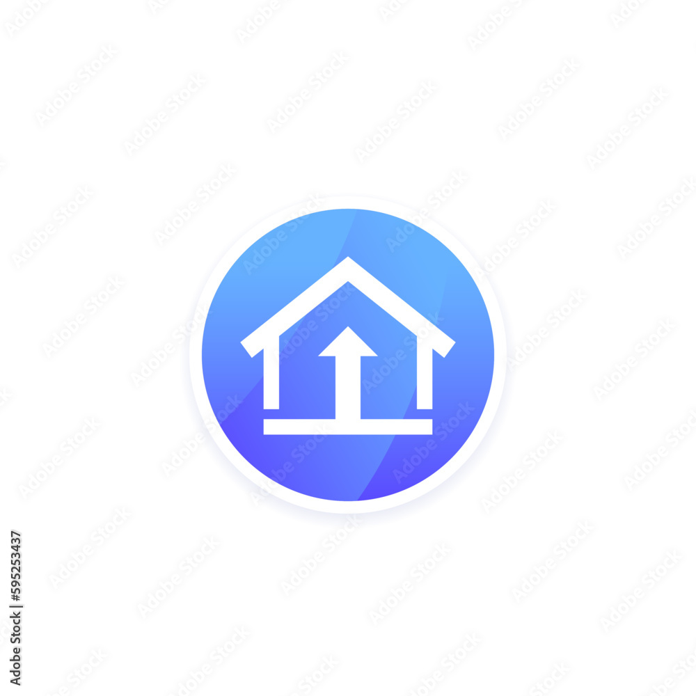 ceiling height icon, round vector design ceiling height icon, round vector design