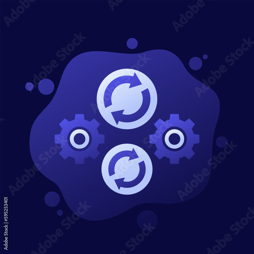 iteration, iterative process icon, vector design