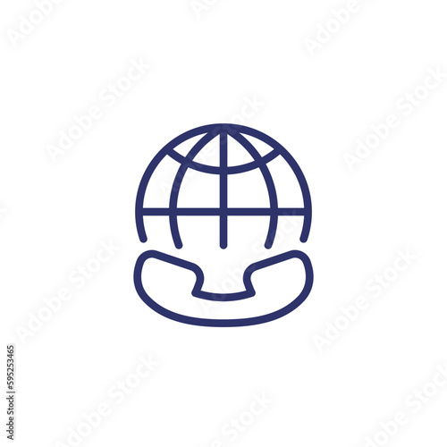 international call line icon with a phone © nexusby