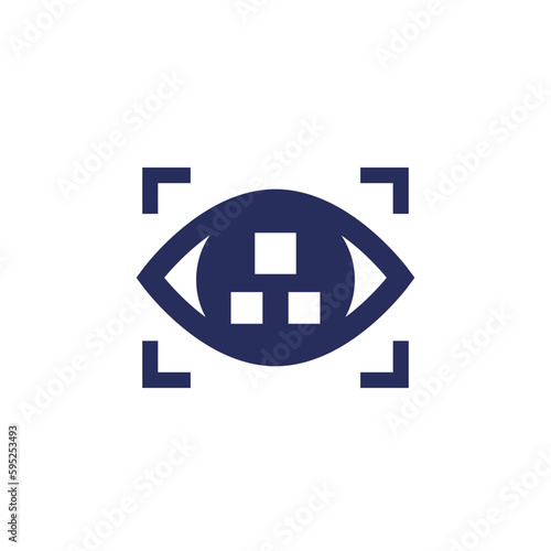 pattern recognition icon with an eye
