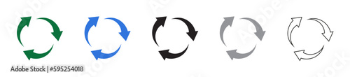 Set of recycling vector icons. Vector illustration 10 eps. 