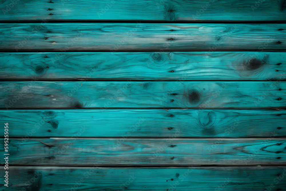 Turquoise wooden planks background. generative ai. Wooden texture. Turquoise wood texture. Wood plank background Turquoise wooden planks background. generative ai. Wooden texture. Turquoise wood texture. Wood plank background