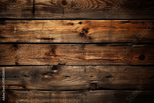 wooden background with dark wood texture. Generative Ai