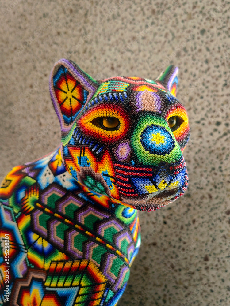 Mexican style pattern. Colorful Mexican rattles. Traditional mexican toys.