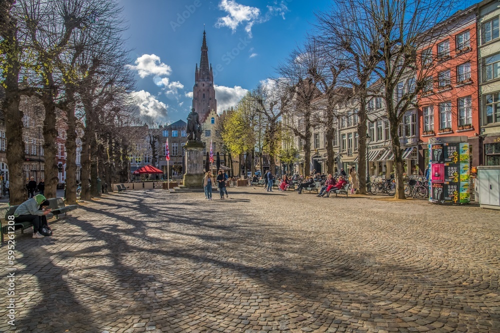 Naklejka premium The Square, Bruge, Belgium