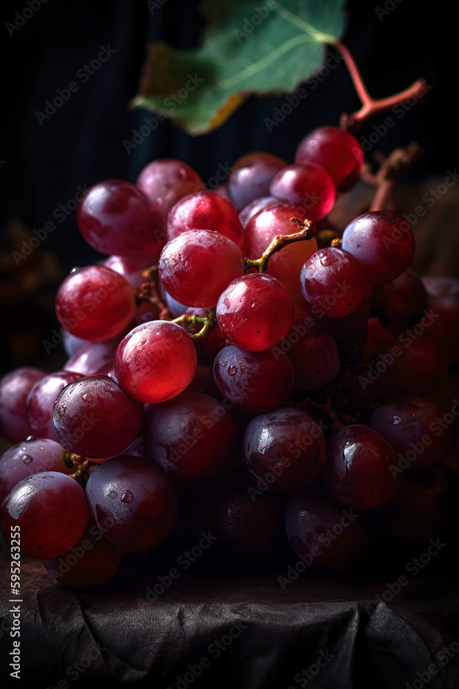 Roter Wein, red grapes, rote Trauben, ki generated Roter Wein, red grapes, rote Trauben, ki generated