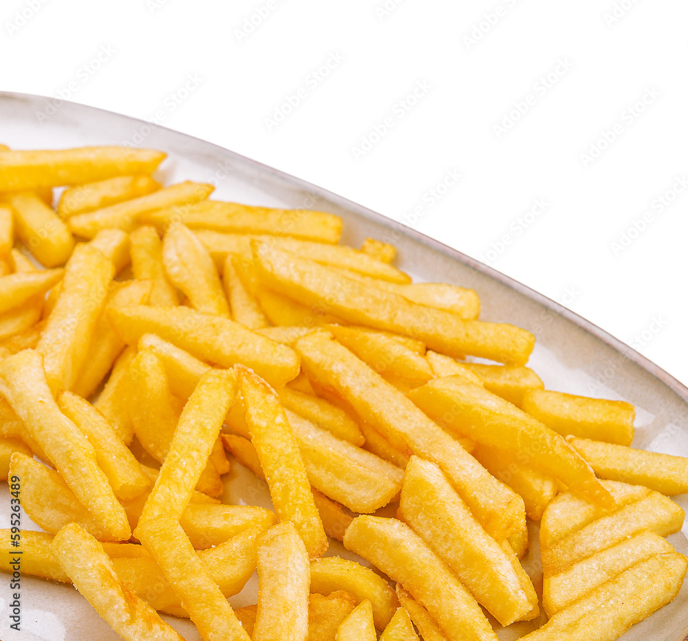 Crispy french fries with ketchup ready to eat Crispy french fries with ketchup ready to eat