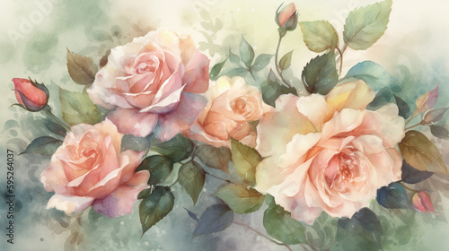 Romantic Watercolor Flowers - Weeding and Celebrations AI