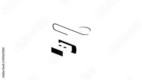 USB flash drive silhouette