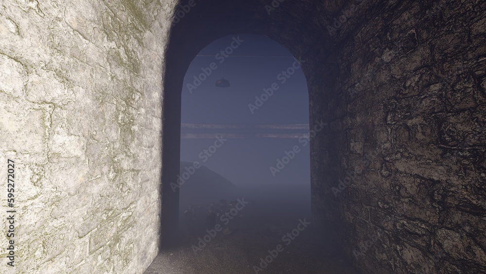 old abandoned tunnel liminal space