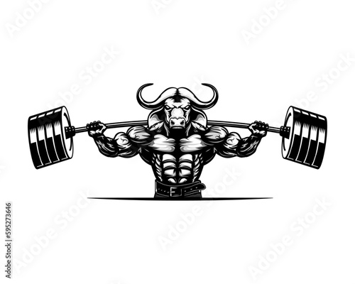 Buffalo Gym Bodybilder Fitness ,Strongman,Powerlifter Muscles Iron Weights Strong