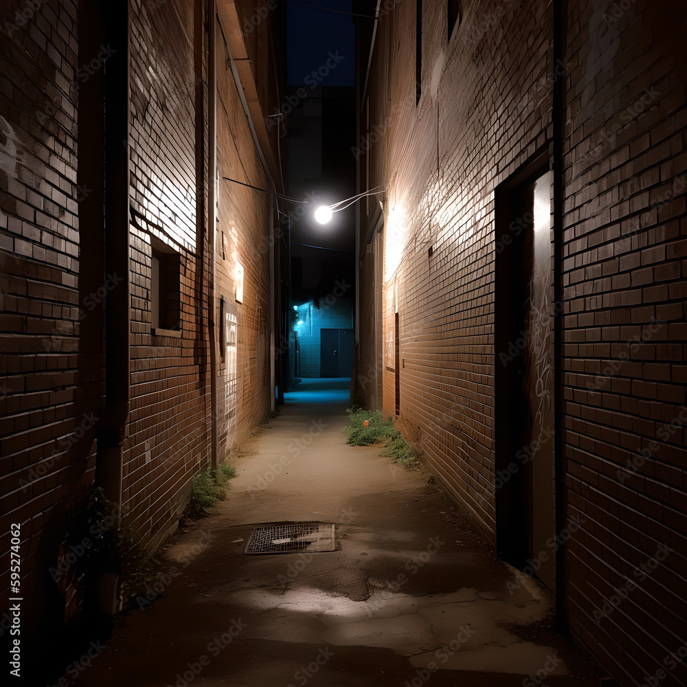 Fototapeta premium Dark back alley