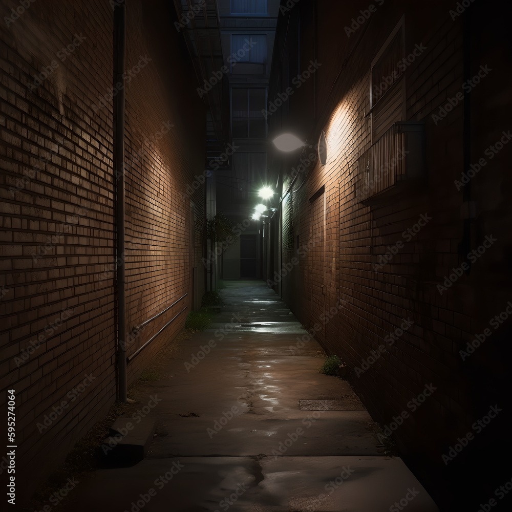 Fototapeta premium Dark back alley