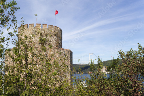 View from historical rumeli hisar castle in Istanbul, turkey photo