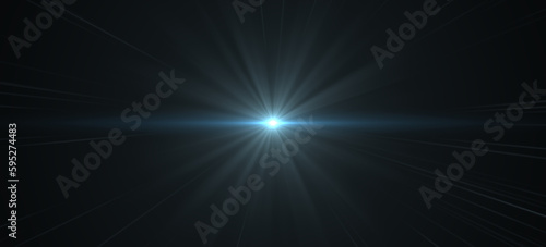 Natural, Sun flare on the black background photo