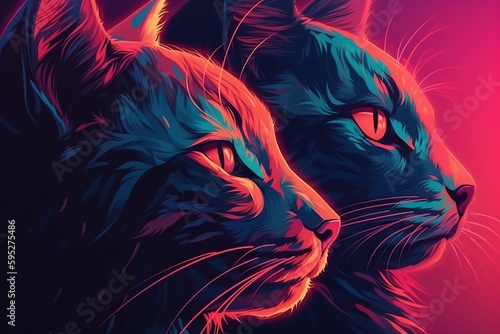 Synthwave Cats