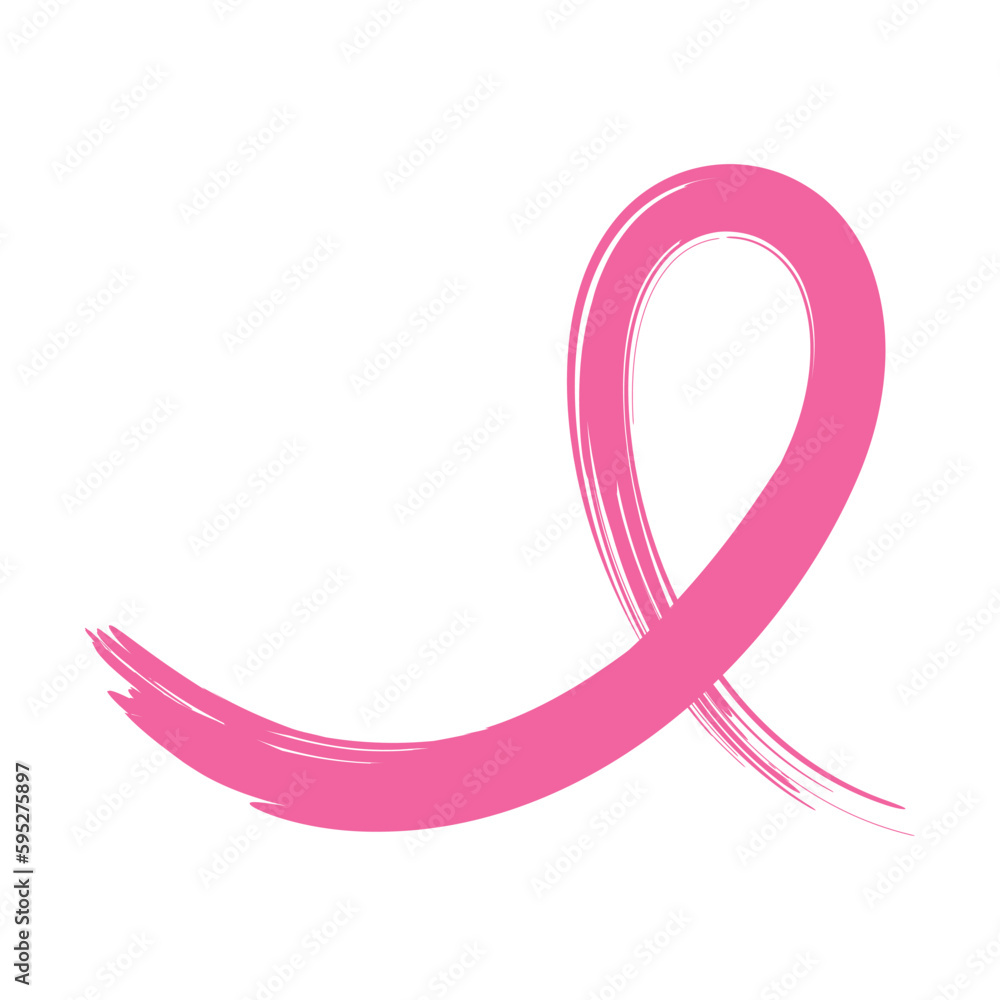 Breast cancer awareness Pink ribbon design, symbol, vector icon illustration Breast cancer awareness Pink ribbon design, symbol, vector icon illustration