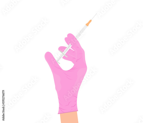 Beauty woman injection, smooth skin, lips filler, cosmetology aesthetic social media illustration. Hand-drawn vector cartoon art , medical surgery lips, face treatment. Plastic correction.