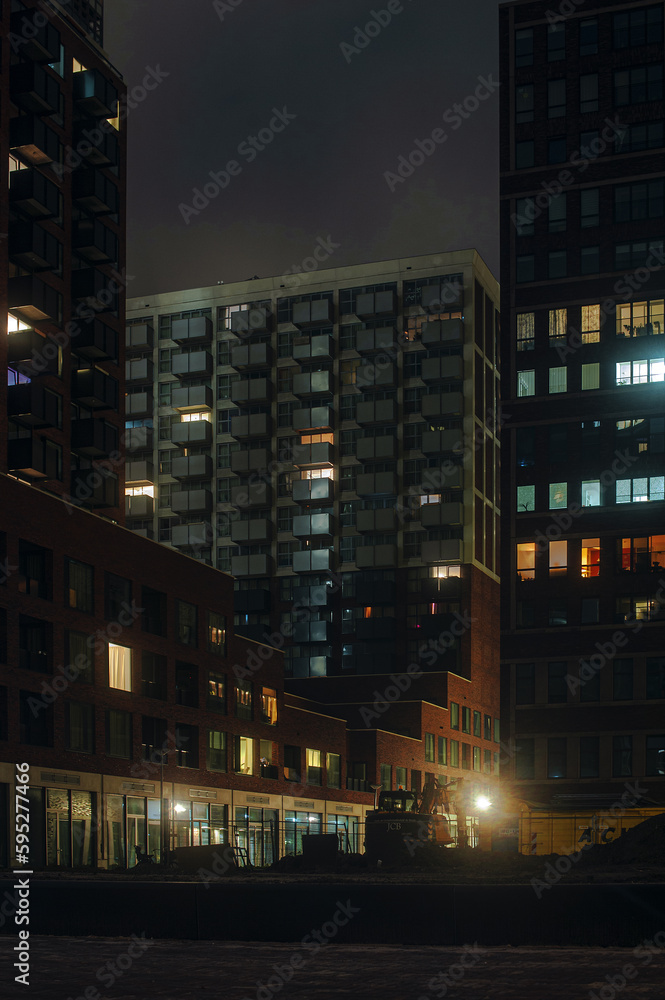 Fototapeta premium Building in Rotterdam at night
