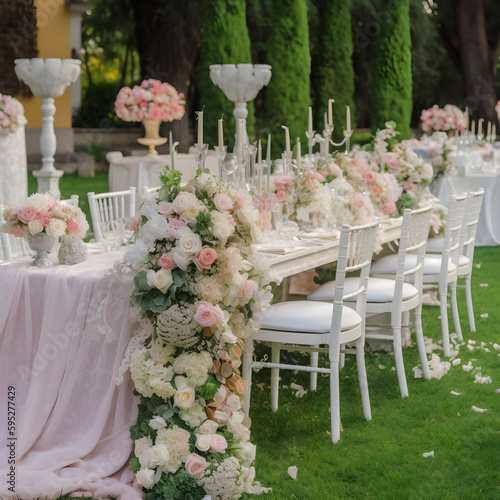Enchanting Garden Wedding: Romantic Decor Set - Generative AI Art