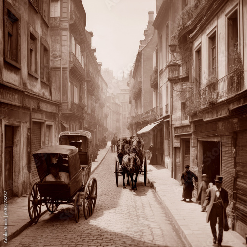 French street from 1900