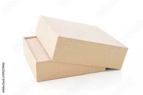 Eco-friendly packaging box, Paper Box For Branding on white isolated background