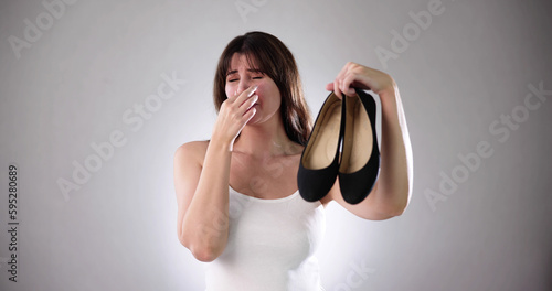Smelly Shoes. Stinky Feet Sweat