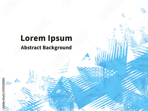 スタンプを重ねて押したようなグランジテイストの抽象的なバックグラウンド デザイン ブルー
