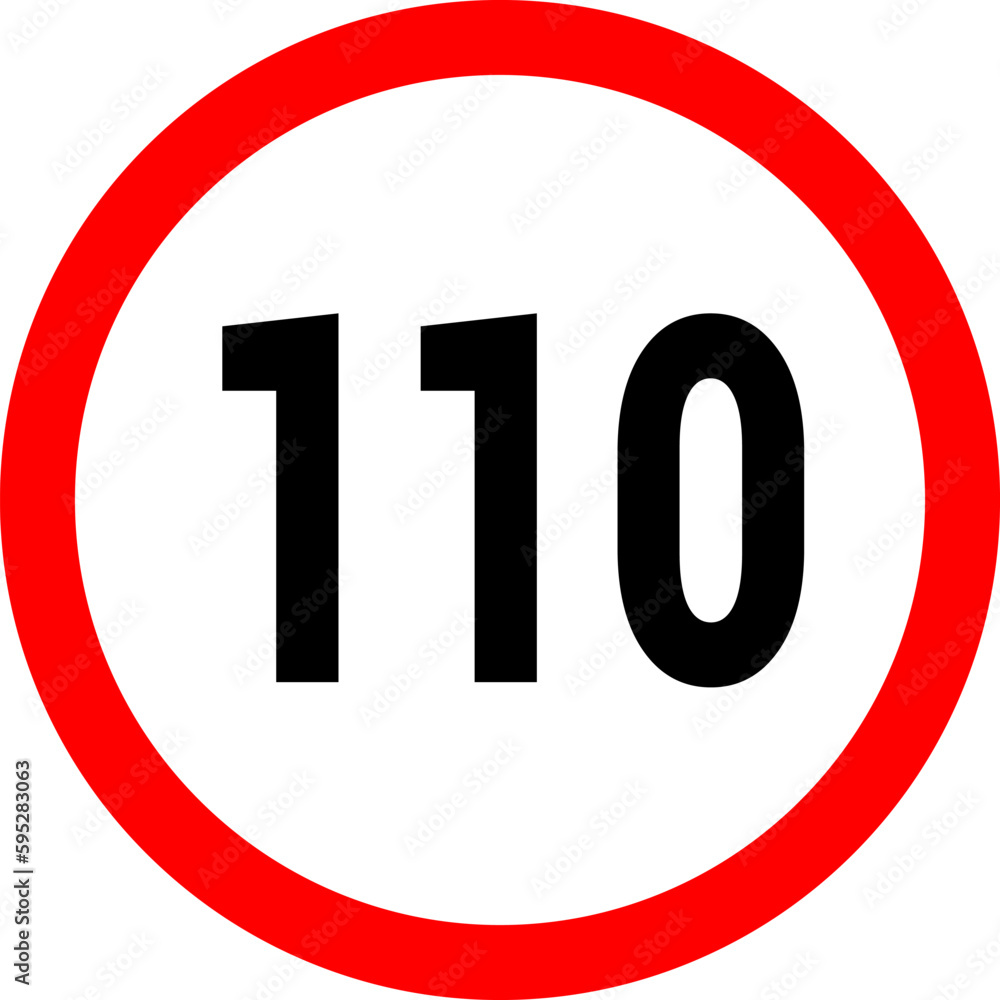 Speed limit icon sign. Set of red road signs of 10-200 kmh. Circle standard road sign. Speed limit icon sign. Set of red road signs of 10-200 kmh. Circle standard road sign.