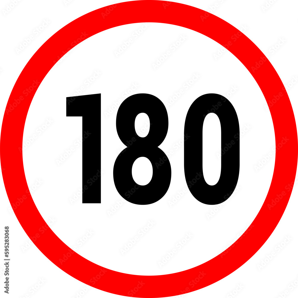 Speed limit icon sign. Set of red road signs of 10-200 kmh. Circle standard road sign. Speed limit icon sign. Set of red road signs of 10-200 kmh. Circle standard road sign.