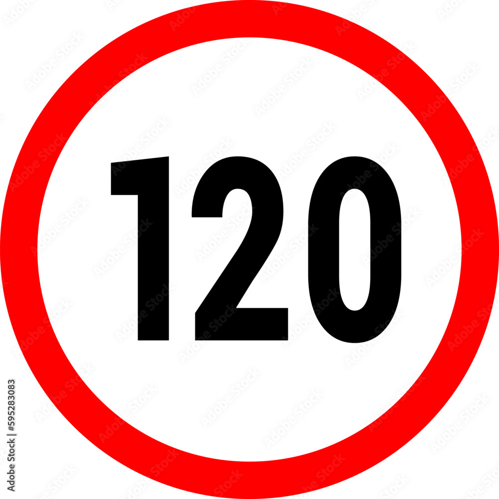 Speed limit icon sign. Set of red road signs of 10-200 kmh. Circle standard road sign. Speed limit icon sign. Set of red road signs of 10-200 kmh. Circle standard road sign.