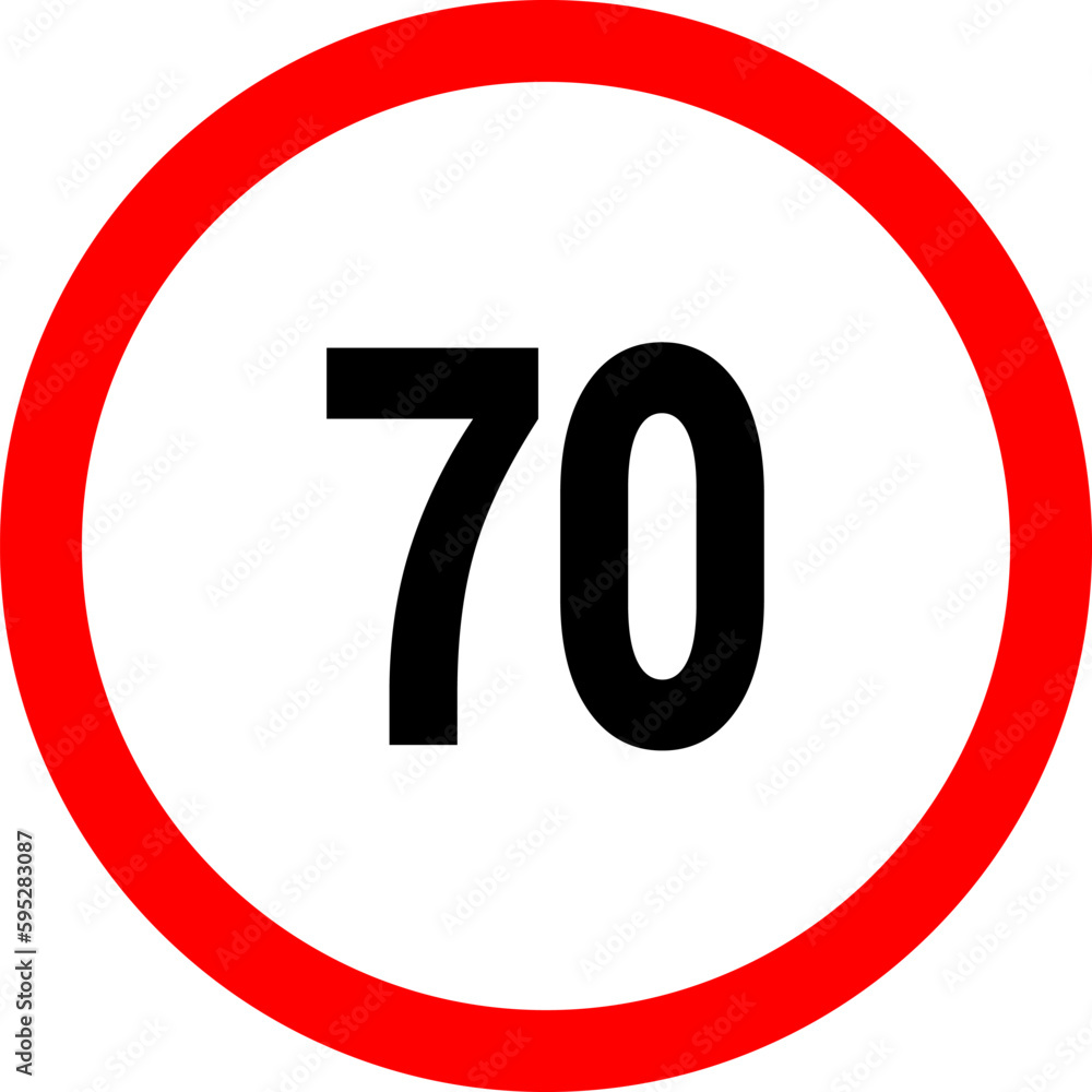 Speed limit icon sign. Set of red road signs of 10-200 kmh. Circle standard road sign. Speed limit icon sign. Set of red road signs of 10-200 kmh. Circle standard road sign.