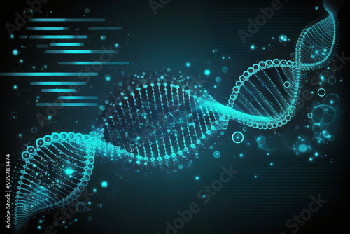 beautiful dna structure - illustration - concept art