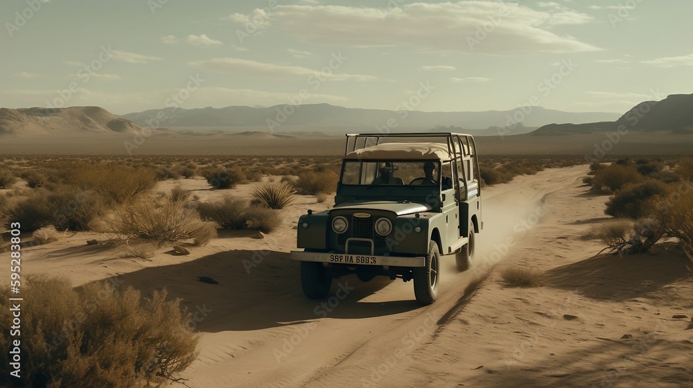 Jeep in desert Jeep in desert